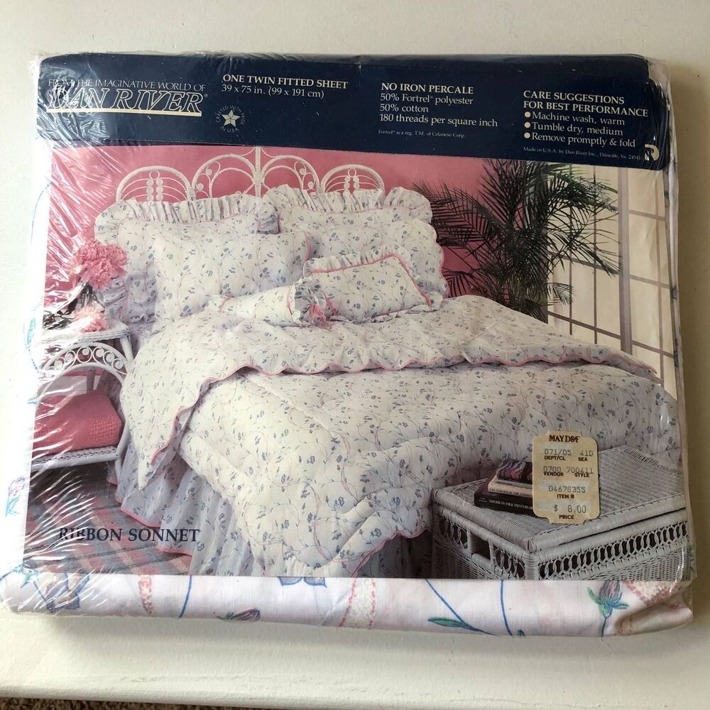 Twin Fitted Sheet Dan River Ribbon Sonnet